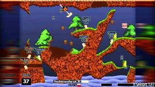 SektorzGaming  Worms Armageddon 1999  GamePlay  a 13 minute round