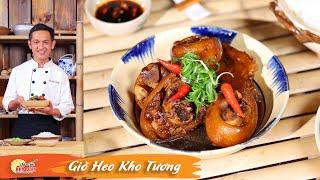 Cách làm Giò Heo Kho Tương giò heo mềm thấm vị ngon hết sẩy