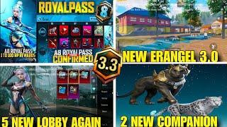  3.3 Update Erangel 3.0  3.3 Update New Feature  A8 Royal Pass Leaks  New Companion 3.3 Update