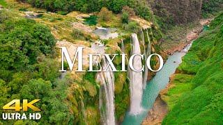 FLYING OVER MEXICO 4K UHD - Amazing Beautiful Nature Scenery with Relaxing Music for Stress Relief