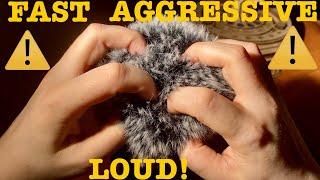 ASMR️EXTREME FAST AGGRESSIVE LOUD SCALP SCRATCHING MASSAGE RUBBING FLUFFY COVER.Almost no talking