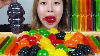 레인보우 틱톡젤리 먹방 TIKTOK FRUIT CHALLENGE MUKBANG REALSOUND