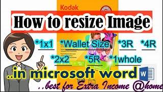 How to Resize Image 1x1 2x2 wallet size 3R 4R5R1wholesize #Best for Extra Income @ home 2020