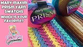 YARN SWATCH - MARY MAXIM PRISM YARN - SO Beautiful  #marymaxim