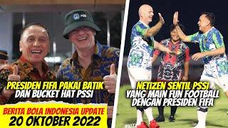 Presiden FIFA Pakai Batik dan Bucket Hat PSSI  Netizen Sentil PSSI Main Fun Football  Presiden FIFA