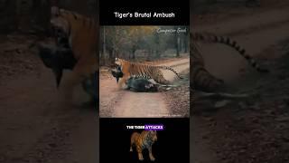 Brutally Attacked & Slaughtered Cow by Tiger #animals