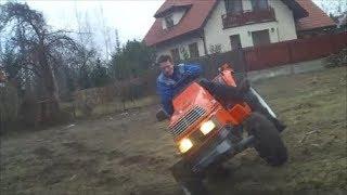 Test łosia traktorek 4x4 Kubota X-24 Saturn. Kierowca nie boi się śmierci   www.akant-ogrody.pl