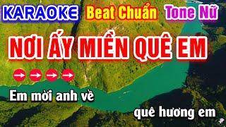 Nơi Ấy Miền Quê Em Karaoke Beat Chuẩn Tone Nữ - Hà My Karaoke