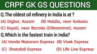 CRPF GK GS QUESTIONS  CRPF GK GS  CRPF EXAMS GK  CRPF CONSTABLE GK CLASS 