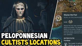 Assassins Creed Odyssey ALL PELOPONNESIAN CULTISTS Location Walkthrough