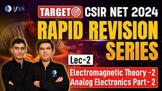 Electromagnetic Theory-2 & Analog Electronics Part-2  Rapid Revision Series  CSIR NET 2024  Lec-2