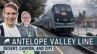 Metrolink Antelope Valley Line Desert Mountains and City