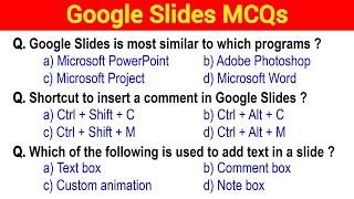 MCQ on Google Slides  Google Slides MCQ with Answers