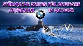 Stürmische Zeiten für VW Mercedes und BMW  Beunruhigende Q324 Ergebnisse der deutschen Autobauer