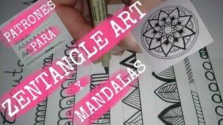 Patterns for Zentangle Art and Mandalas.English subtitles.