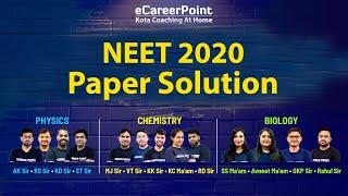 NEET 2020 Paper Solutions NEET Paper Discussion & Answer Key  eCareerPoint #NEET_2020