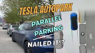 Tesla Autopark Parallel Parking DIDNT Nail It?FSD 12.3.3 Test