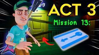 How to get KeyCard in Hello Neighbor Act 3  Mission 13 Generator off Guitar On