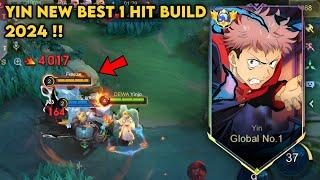 TOP 1 GLOBAL YIN NEW BEST 1 HIT BUILD 2024 must try  BUILD TOP 1 GLOBAL YIN  MLBB