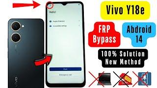 Vivo Y18e FRP Bypass Android 14  Vivo Y18e Google Account Bypass Without Pc New Security 2024