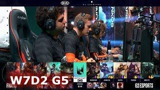 Fnatic vs G2 eSports  Week 7 Day 2 S9 LEC Summer 2019  FNC vs G2 W7D2