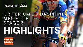 BLITZES HIS RIVALS   Critérium du Dauphiné 2024 Stage 6 Race Highlights  Eurosport Cycling