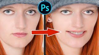 Create Smiling Face Expression with Artificial Teeth in Photoshop 2021