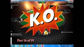 Winning of PokerStars online Holdem Bounty Tournament 22$ Part 16 of 19.