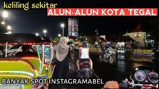 Keliling sekitar alun-alun kota Tegal.