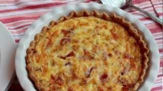 Quiche Lorraine Mothers Day Recipe - Creamy Bacon Leek Cheese Quiche