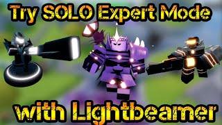 SOLO Expert Mode Roblox Tower Blitz Trying with Lightbeamer