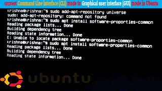 How to convert Command Line interface CLI mode to Graphical user interface GUI mode in Ubuntu.