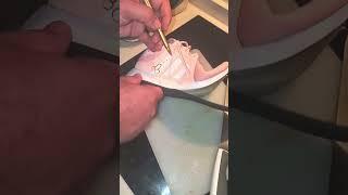 My boyfriend destroys my adidas shoes that were washed too hot￼