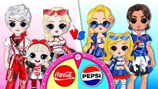 Coca Cola Vs Pepsi Elsa & Rapunzel Princess Family  30 DIY Arts & Paper Crafts