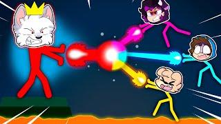 ¡TODOS contra el REY STICKMAN  ¡MOMENTOS DIVERTIDOS en STICK FIGTH - Alexy