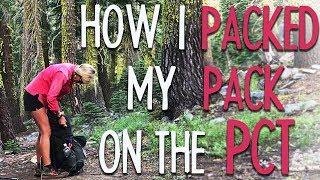 How I Packed My Pack On The PCT
