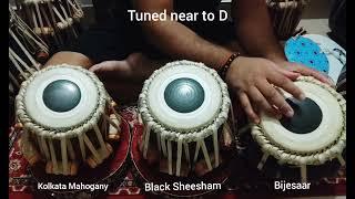 Comparison of three Woods in tabla