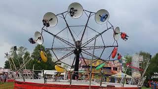 Hrubetz Lifting Paratrooper Ride Coles FunFair Ferndown May 2024 #funfair #funfairrides #fairground