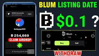 Blum Listing Date Confirmed ? Blum TGE  Blum Memepad Launched  Blum Airdrop Claim