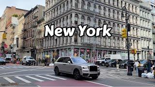 NYC USA 4k Video Travel Vlog Manhattan Walking Around - SoHo Broadway