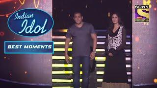 Salman Khan and Katrina Kaifs Rocking Entry  Sunidhi Chauhan Asha Bhosle  Indian Idol