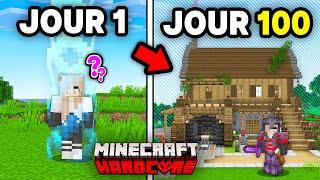 Jai Survécu 100 JOURS dans une Bordure 1x1 qui SAGRANDIT.. en Hardcore sur Minecraft - FILM