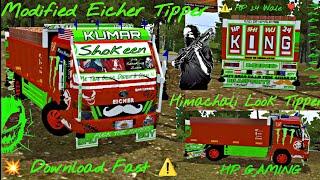  Modified Eicher Tipper Livery  Bussid  Himachali Look Tipper Mod or Livery  Download Fast ️