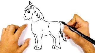 how to draw a horse  step by step for beginners