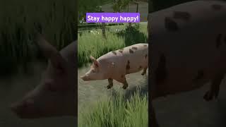 How to stay happy happy #farmingsimulator22 #fs22 #farming  #pig #happy