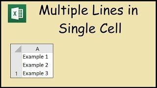 How to enter multiple lines in a single cell in Excel