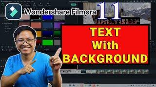 How to add Text with Background in Filmora 11