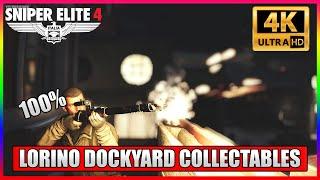 Sniper Elite 4 Mission 4 - Lorino Dockyard COLLECTABLES  4k Gameplay Walkthrough