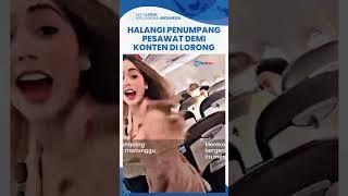 Viral Video Wanita Berjoget di Lorong Pesawat Penumpang Lain Hanya Bisa Nunggu Tak Bisa Lewat