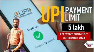 UPI Transaction Limit for Tax Payments Increased to Rs 5 Lakh from Sept 16 2024  UPI Payment Limit